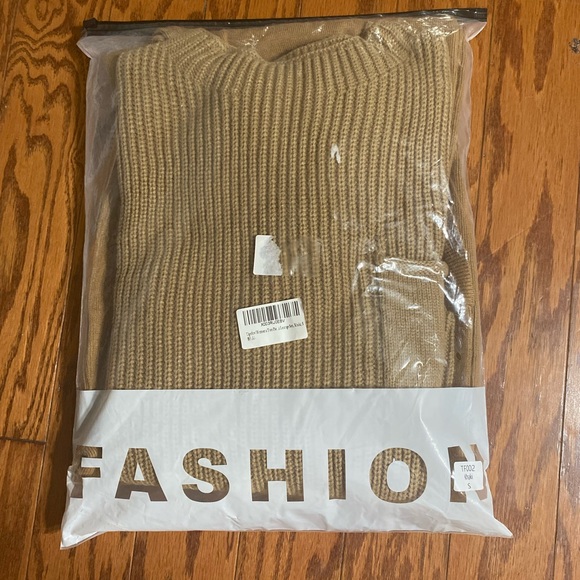 Ugerlov Women's Two Piece Outfits Sweater Sets,Khaki. - Picture 4 of 4